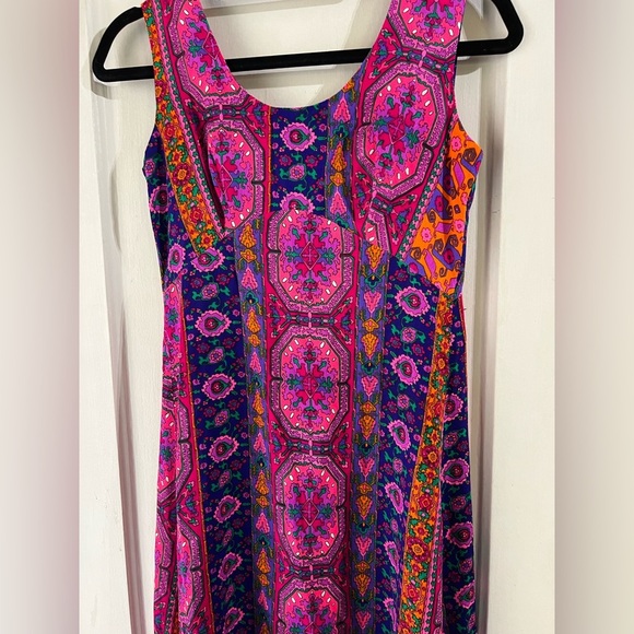 Vintage Made in Hawaii Tropical Maxi Dress 6 - Picture 5 of 11